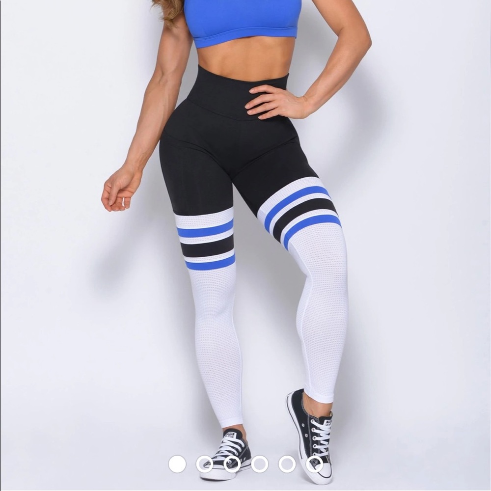 POCKET THIGH-HIGHS.  RETRO ROYAL BLUE